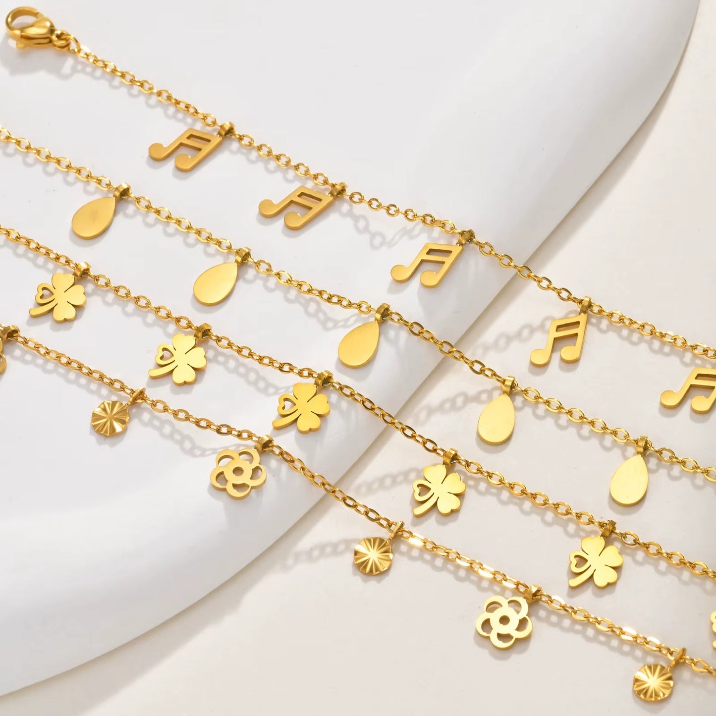 Cavigliera donna - Golden Drops