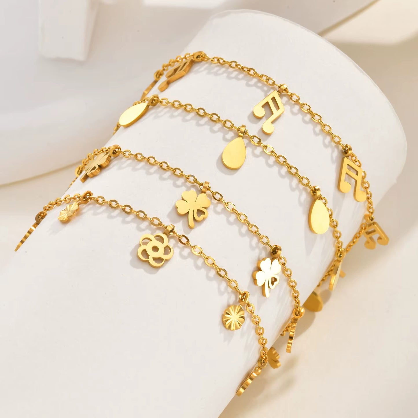 Cavigliera donna - Golden Drops