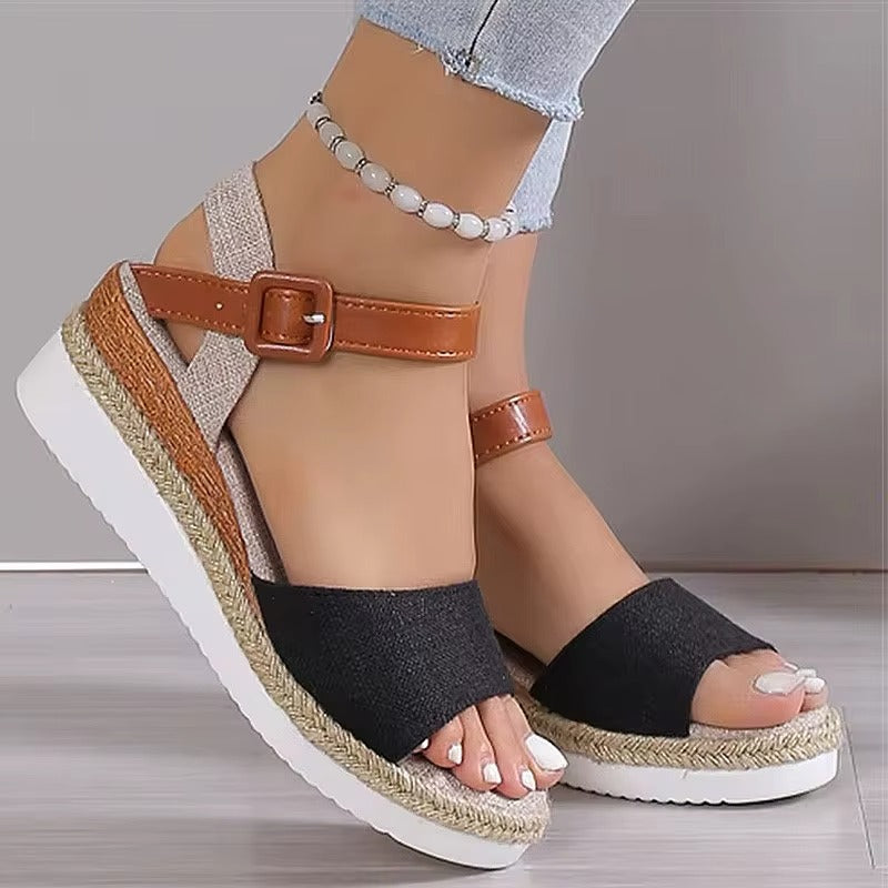 Sandali lino-chic